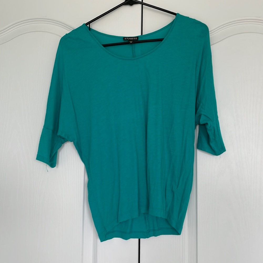 Teal express shirt